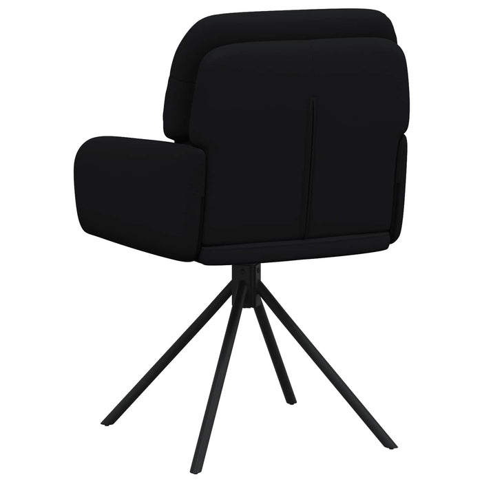 Scaune de dining rotative 2 pcs Piele artificială Negru WALTI