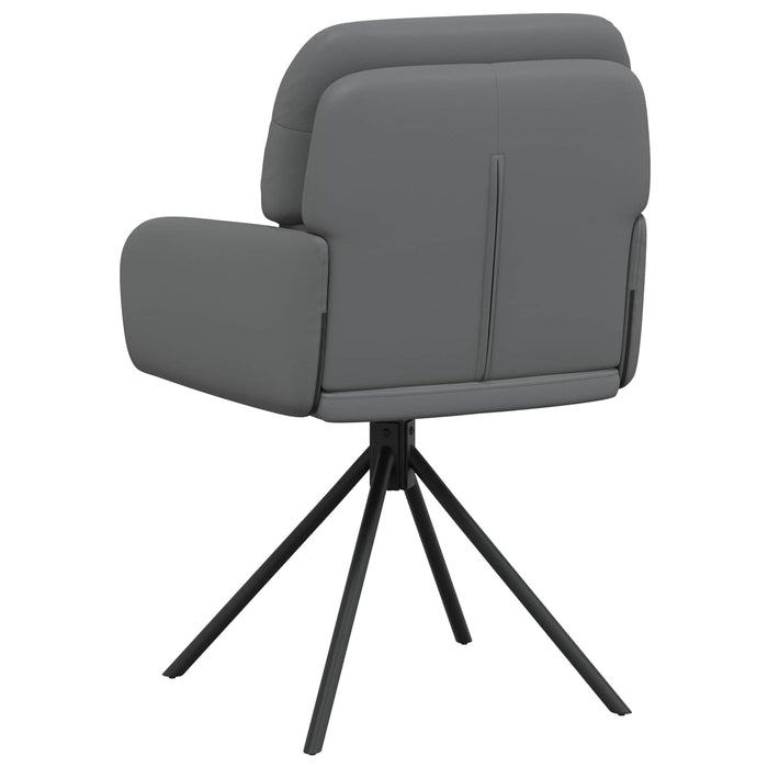 Scaune de dining rotative 2 pcs Piele artificială Gri WALTI