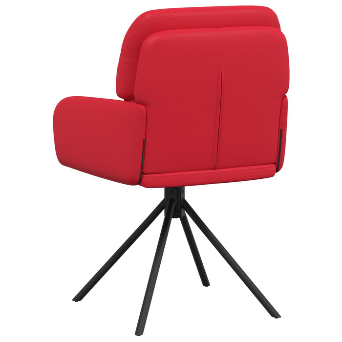 Scaune de dining rotative 2 pcs Piele artificială Roșu WALTI