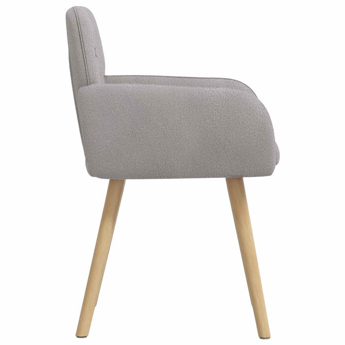 Scaune de dining 2 pcs Bouclé Gri deschis 59 x 57 x 85 cm WALTI