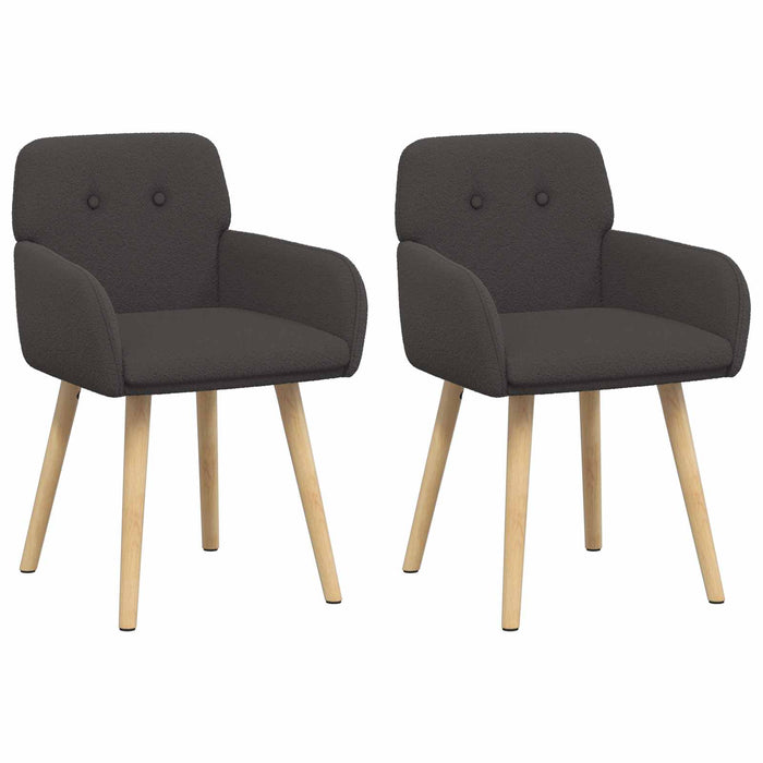 Scaune de dining 2 pcs Bouclé Gri închis 59 x 57 x 85 cm WALTI