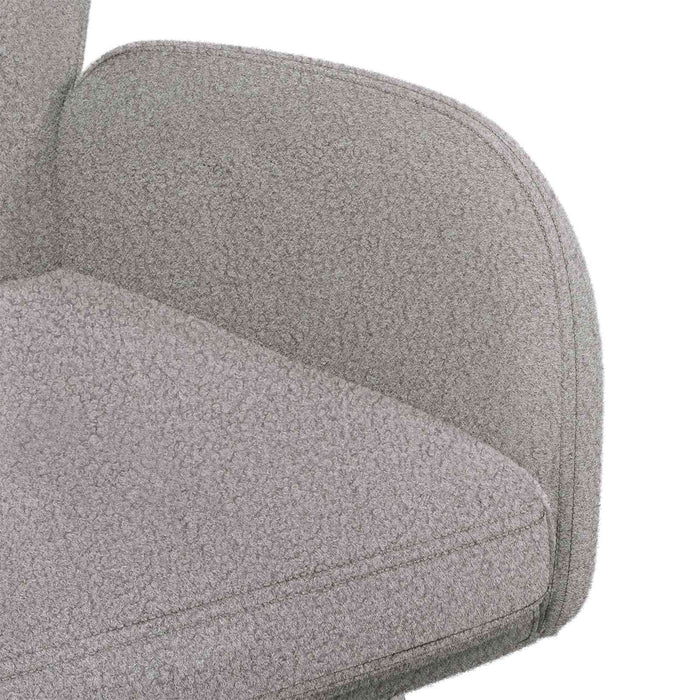 Scaune de dining rotative 2 pcs Bouclé Gri deschis WALTI