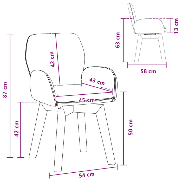 Scaune de dining rotative 2 pcs Bouclé Gri deschis WALTI