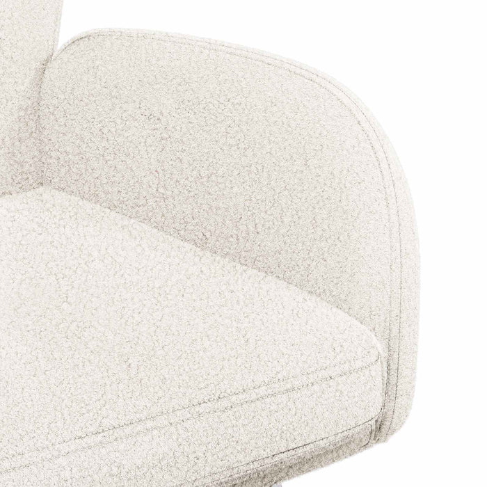 Scaune de dining rotative 2 pcs Bouclé Crem 54 x 58 x 87 cm WALTI