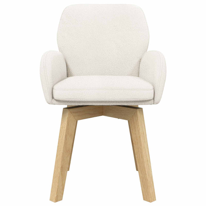 Scaune de dining rotative 2 pcs Bouclé Crem 54 x 58 x 87 cm WALTI