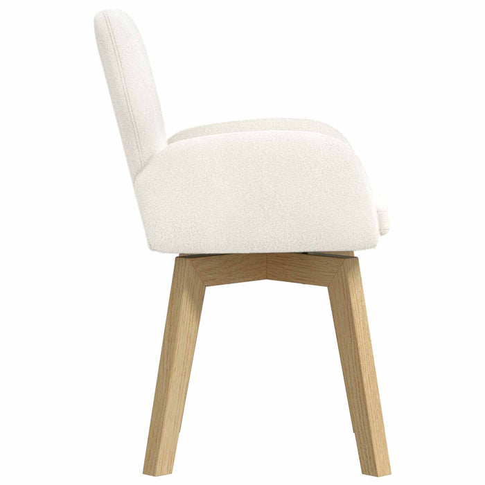 Scaune de dining rotative 2 pcs Bouclé Crem 54 x 58 x 87 cm WALTI