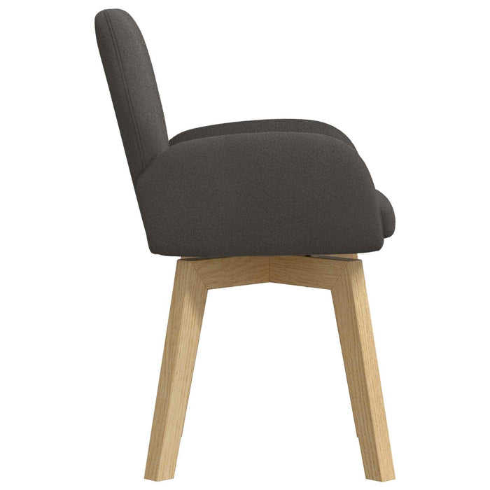 Scaune de dining rotative 2 pcs Bouclé Gri închis WALTI