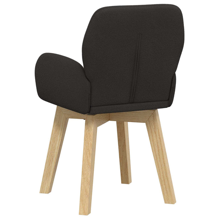 Scaune de dining rotative 2 pcs Bouclé Negru 54 x 58 x 87 cm WALTI