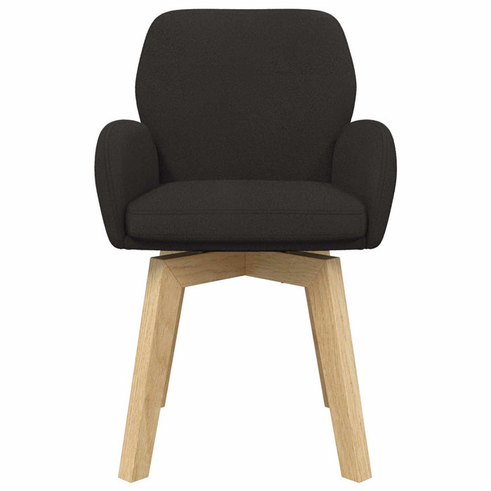 Scaune de dining rotative 2 pcs Bouclé Negru 54 x 58 x 87 cm WALTI