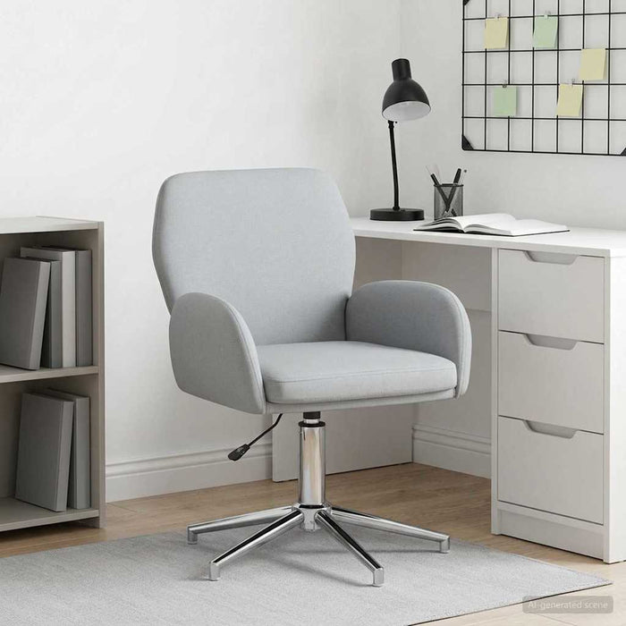 Scaun de birou rotativ 54 x 58 x 90 cm Gri deschis Țesătură WALTI