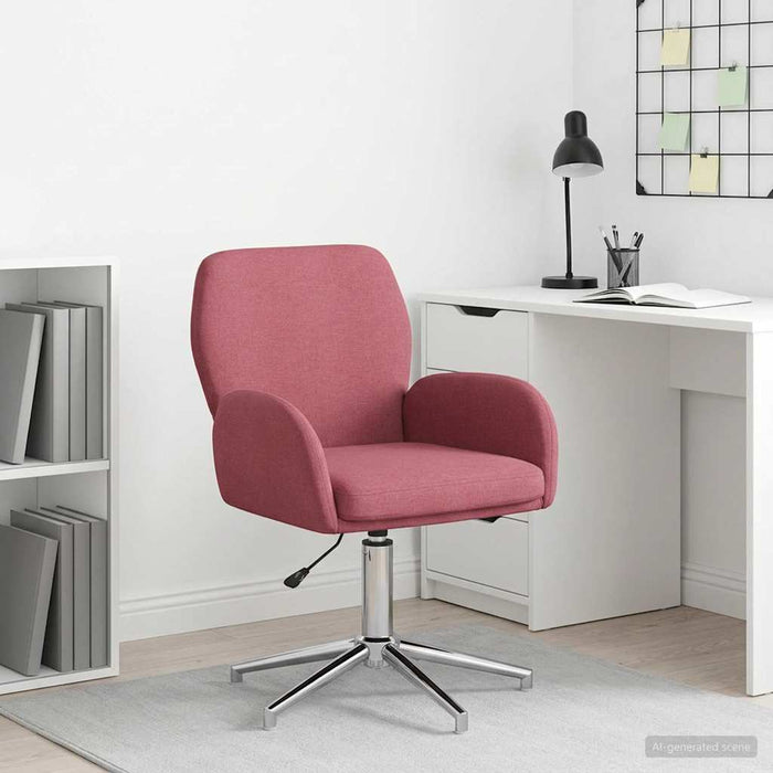 Scaun de birou rotativ 54 x 58 x 90 cm Roșu Vin Țesătură WALTI