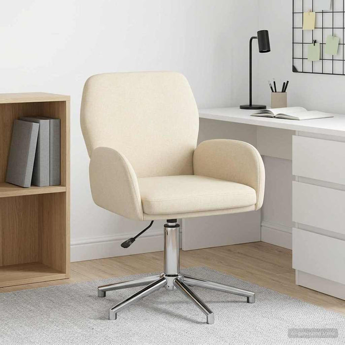 Scaun de birou rotativ 54 x 58 x 90 cm Crem Țesătură WALTI