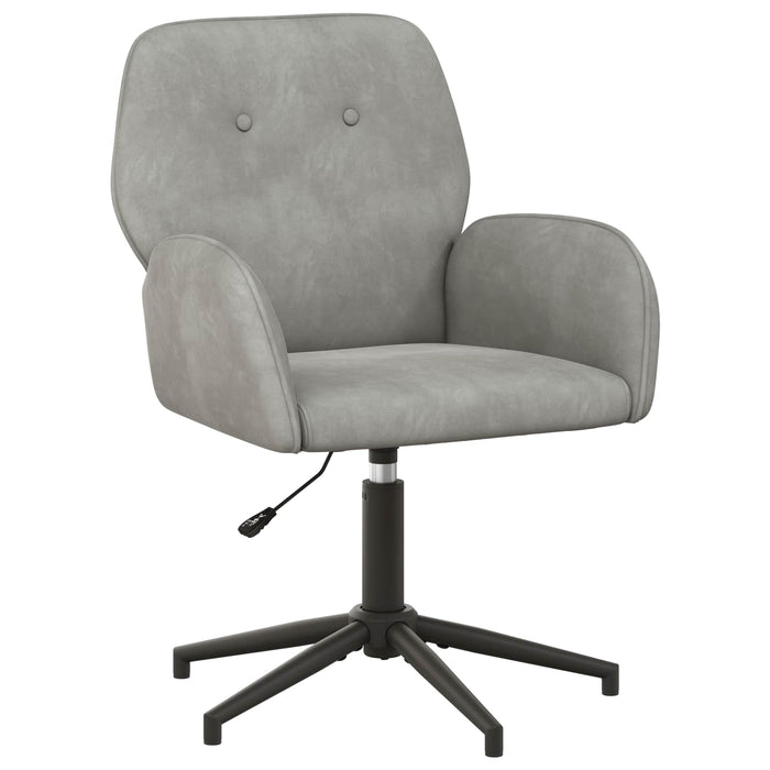 Scaun de birou rotativ 54 x 55 x 90 cm Gri deschis Catifea WALTI