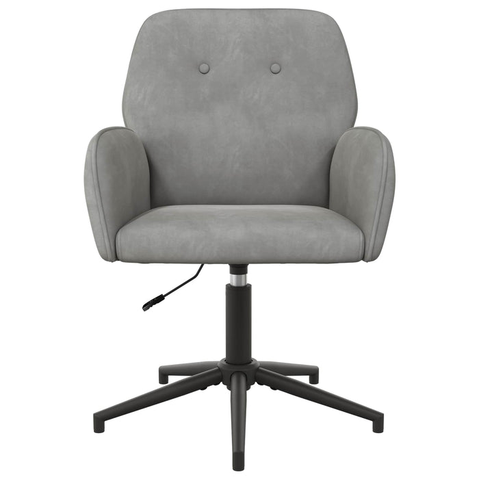 Scaun de birou rotativ 54 x 55 x 90 cm Gri deschis Catifea WALTI