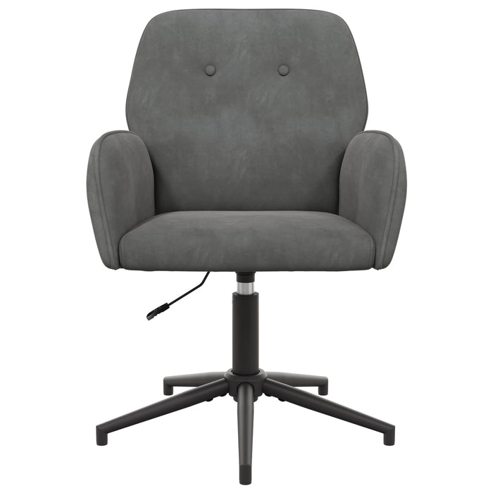 Scaun de birou rotativ 54 x 55 x 90 cm Gri închis Catifea WALTI