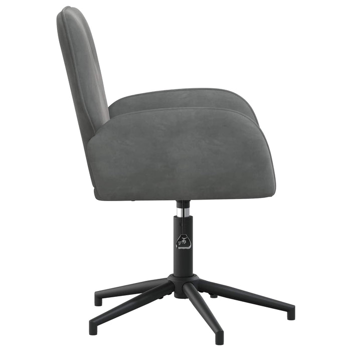 Scaun de birou rotativ 54 x 55 x 90 cm Gri închis Catifea WALTI