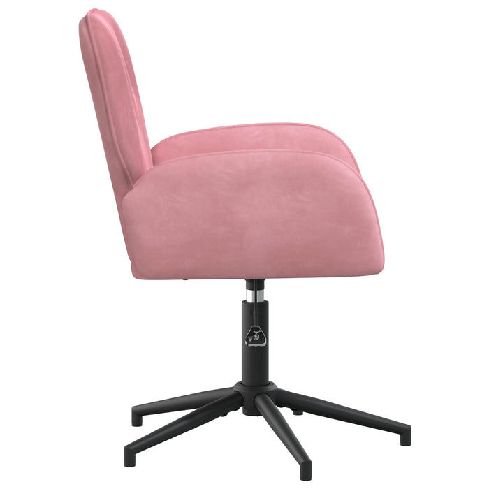 Scaun de birou rotativ 54 x 55 x 90 cm Roz Catifea WALTI
