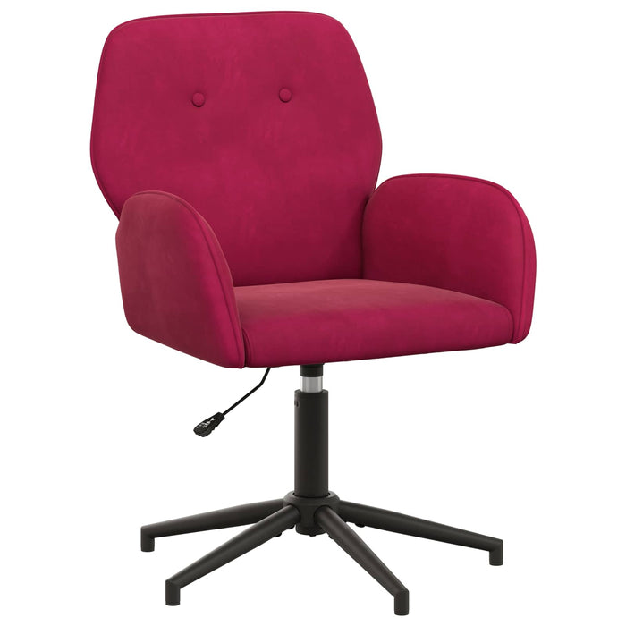 Scaun de birou rotativ 54 x 55 x 90 cm Roșu Vin Catifea WALTI