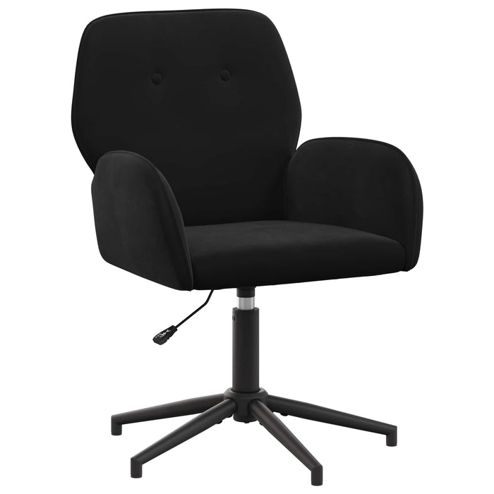 Scaun de birou rotativ 54 x 55 x 90 cm Negru Catifea WALTI