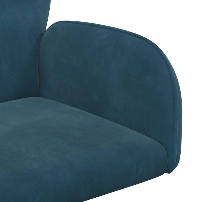 Scaun de birou rotativ 54 x 55 x 90 cm albastru Catifea WALTI