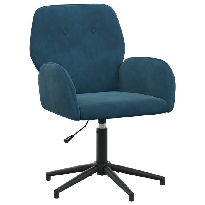Scaun de birou rotativ 54 x 55 x 90 cm albastru Catifea WALTI