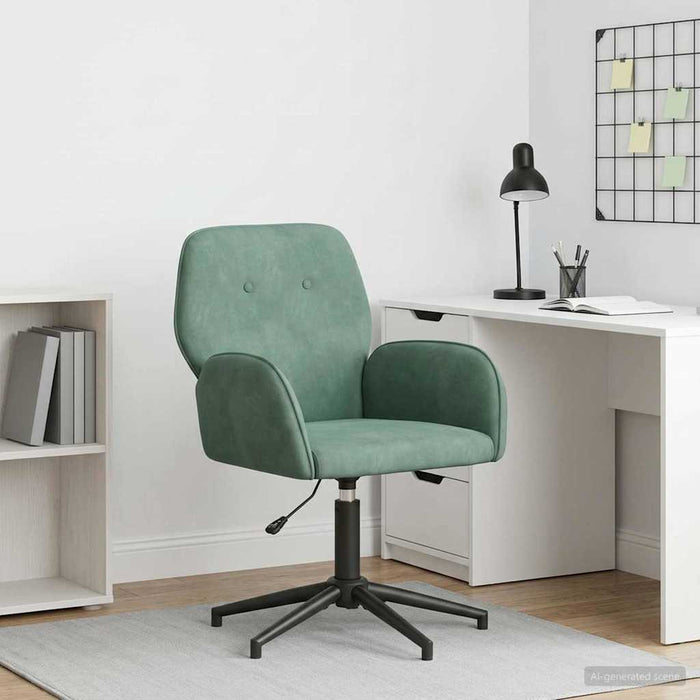 Scaun de birou rotativ 54 x 55 x 90 cm Verde Mării Catifea WALTI