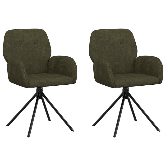 Scaune de dining rotative 2 pcs Piele Suedată Sintetică WALTI
