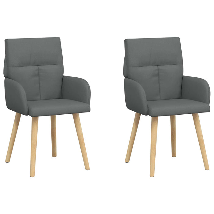 Scaune de dining 2 pcs Țesătură Gri închis 60 x 56 x 96 cm WALTI