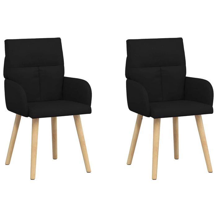 Scaune de dining 2 pcs Țesătură Negru 60 x 56 x 96 cm WALTI