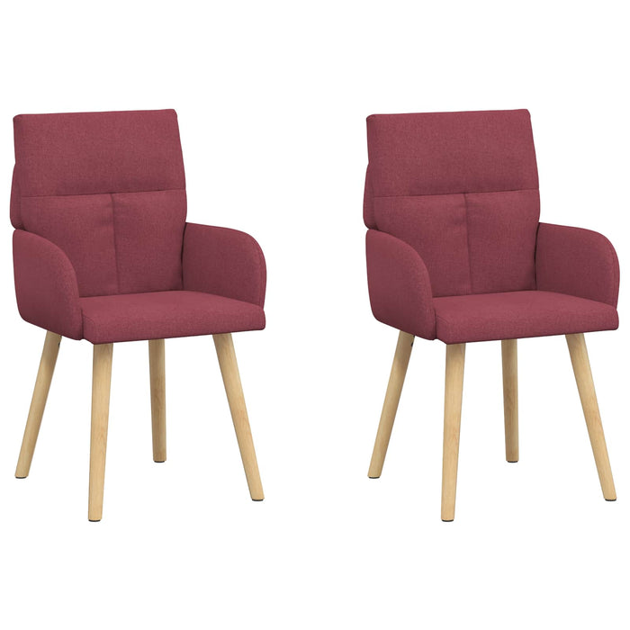 Scaune de dining 2 pcs Țesătură Roșu Vin 60 x 56 x 96 cm WALTI