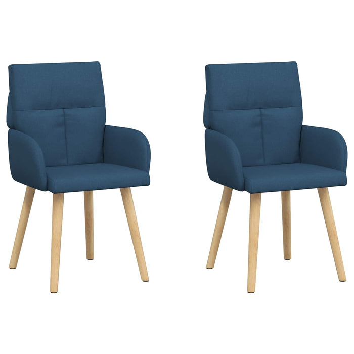 Scaune de dining 2 pcs Țesătură albastru 60 x 56 x 96 cm WALTI
