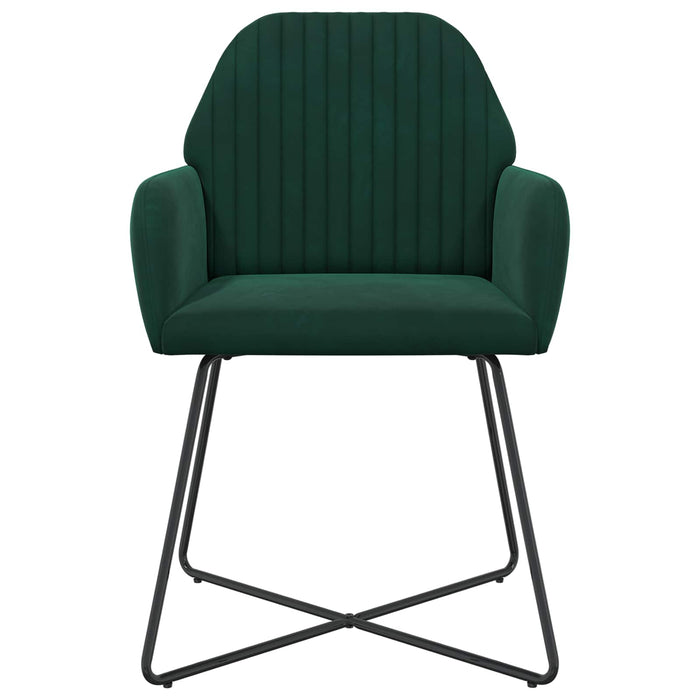Scaune de dining 2 pcs Catifea Verde închis 55 x 50 x 84 cm WALTI