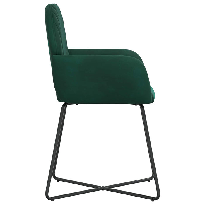 Scaune de dining 2 pcs Catifea Verde închis 55 x 50 x 84 cm WALTI