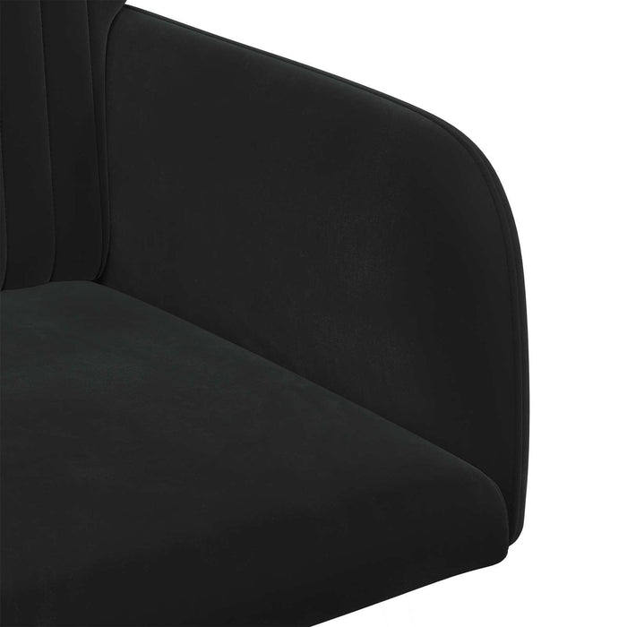 Scaune de dining 2 pcs Catifea Negru 55 x 50 x 84 cm WALTI