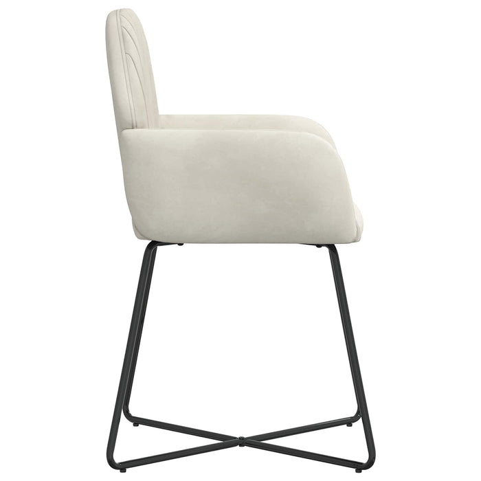Scaune de dining 2 pcs Catifea Crem 55 x 50 x 84 cm WALTI