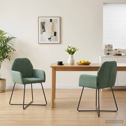 Scaune de dining 2 pcs Catifea Verde Mării 55 x 50 x 84 cm - WALTI WALTI