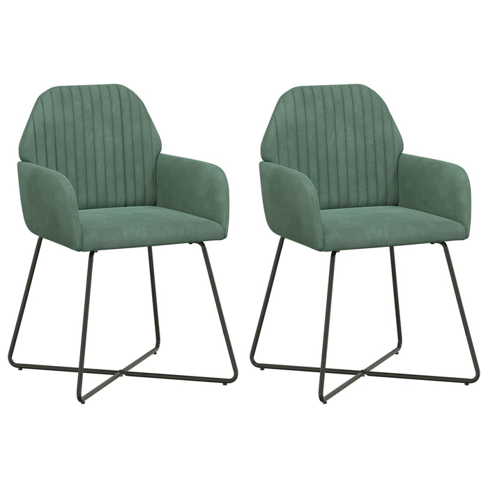 Scaune de dining 2 pcs Catifea Verde Mării 55 x 50 x 84 cm WALTI