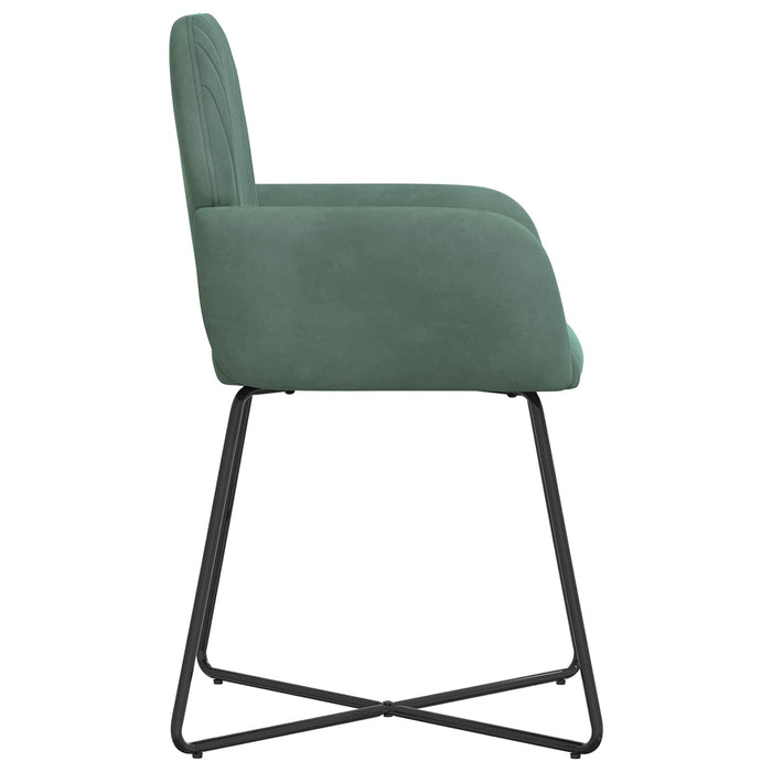 Scaune de dining 2 pcs Catifea Verde Mării 55 x 50 x 84 cm WALTI