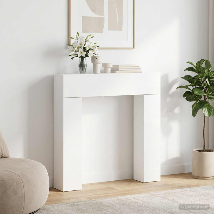 Cadru pentru șemineu Alb 102 x 18 x 100,5 cm Lemn prelucrat WALTI