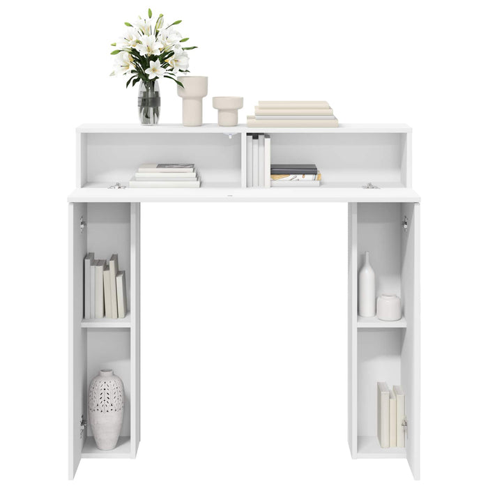 Cadru pentru șemineu Alb 102 x 18 x 100,5 cm Lemn prelucrat WALTI