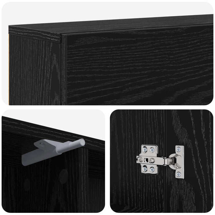 Cadru pentru șemineu Stejar Negru 102 x 18 x 100,5 cm WALTI