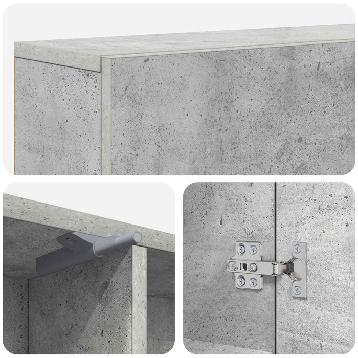 Cadru pentru șemineu Gri Beton 102 x 18 x 100,5 cm WALTI