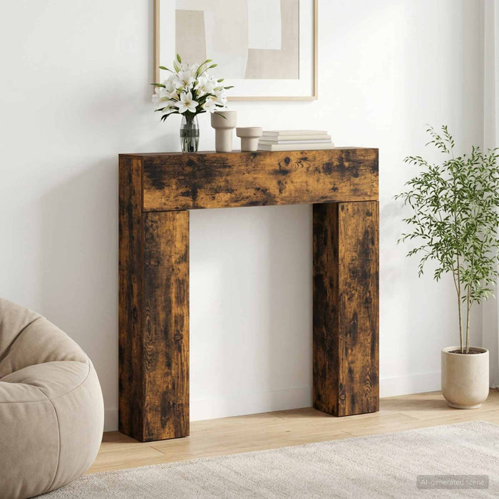 Cadru pentru șemineu Stejar fumuriu 102 x 18 x 100,5 cm WALTI