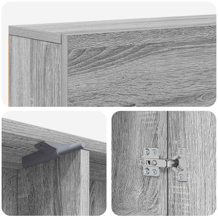 Cadru pentru șemineu Sonoma gri 102 x 18 x 100,5 cm WALTI