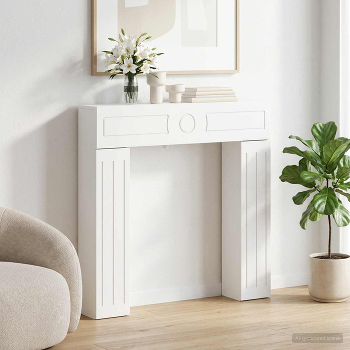 Cadru pentru șemineu Alb 102 x 18 x 100,5 cm Lemn prelucrat WALTI