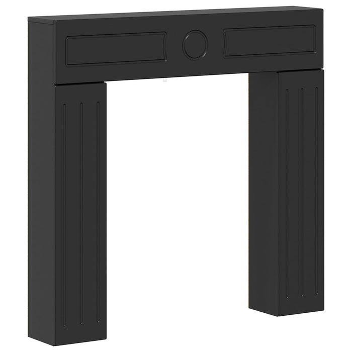 Cadru pentru șemineu Negru 102 x 18 x 100,5 cm Lemn prelucrat WALTI