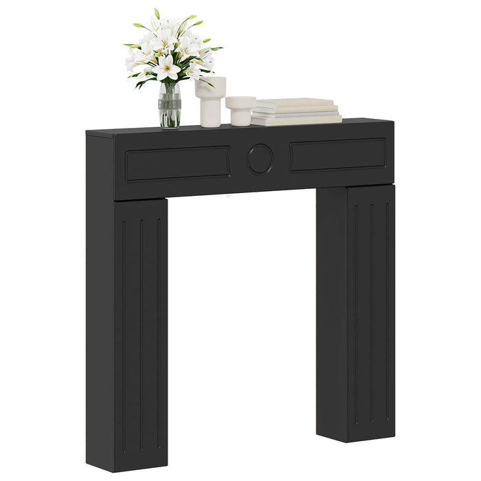 Cadru pentru șemineu Negru 102 x 18 x 100,5 cm Lemn prelucrat WALTI