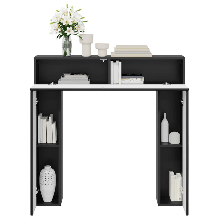 Cadru pentru șemineu Negru 102 x 18 x 100,5 cm Lemn prelucrat WALTI
