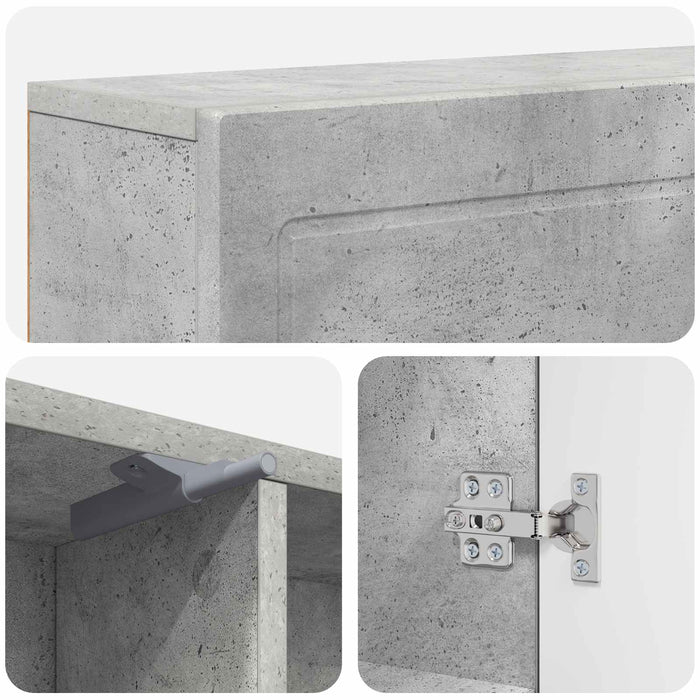 Cadru pentru șemineu Gri Beton 102 x 18 x 100,5 cm WALTI