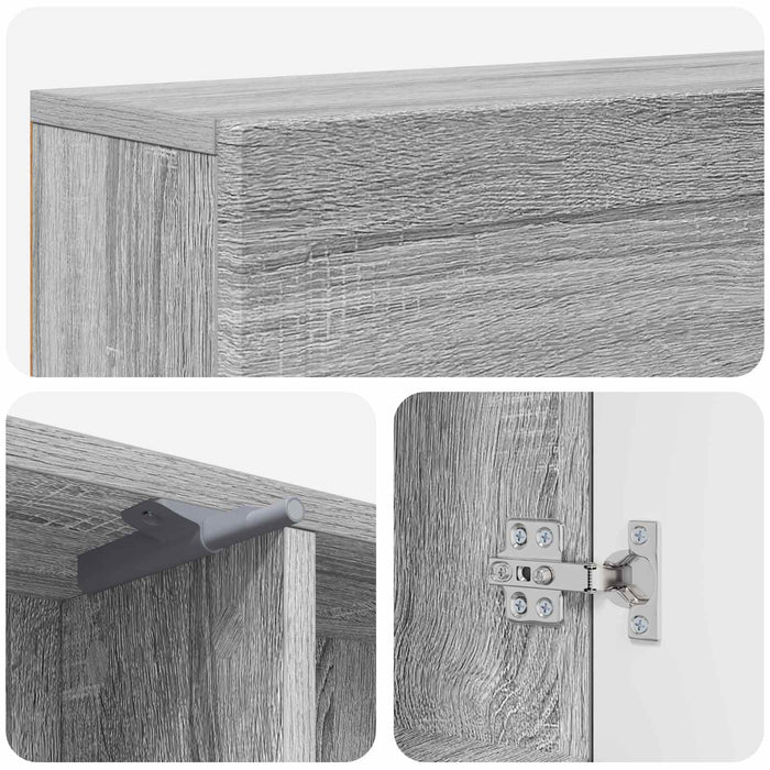 Cadru pentru șemineu Sonoma gri 102 x 18 x 100,5 cm WALTI